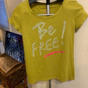 Old Navy Sequined Be Free Tee Shirt